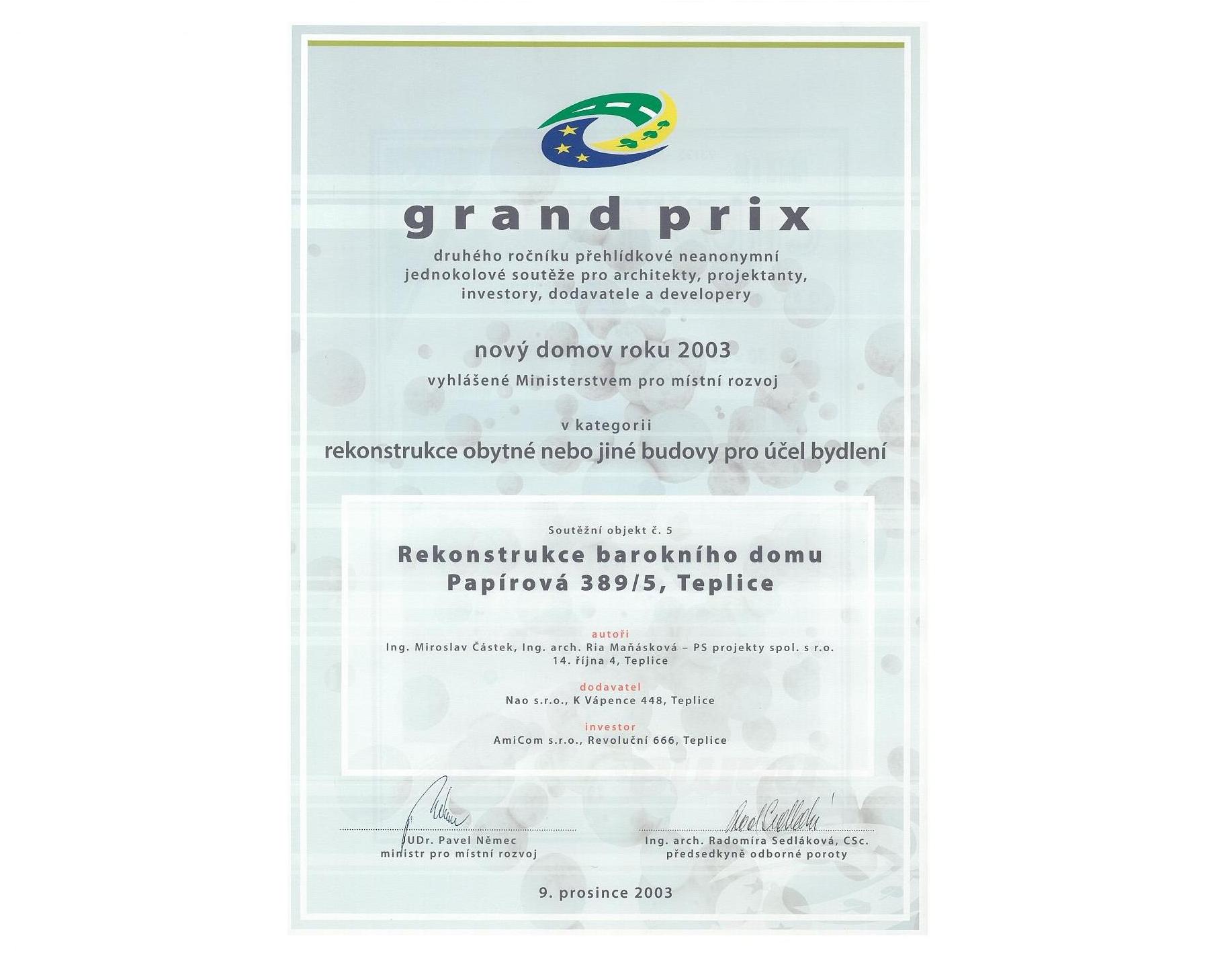 Diplom Grand Prix 2003