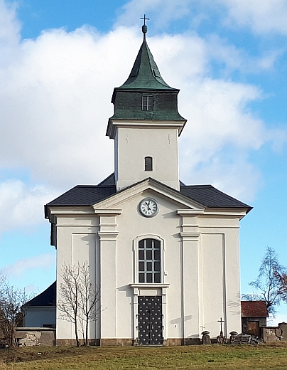 Kostel Nanebevzetí Panny Marie- Cínovec (stav červen 2020)