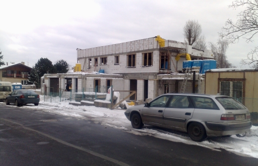 Průběh rekonstrukce- hrubá stavba, leden 2015