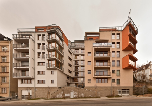 Výstavba rezidence Vyhlídka, Karlovy Vary - pohled jižní