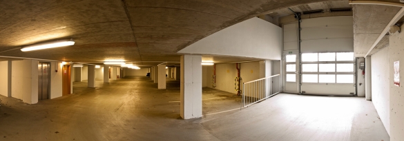 Výstavba rezidence Vyhlídka, Karlovy Vary - po realizaci. Podzemní garáže.